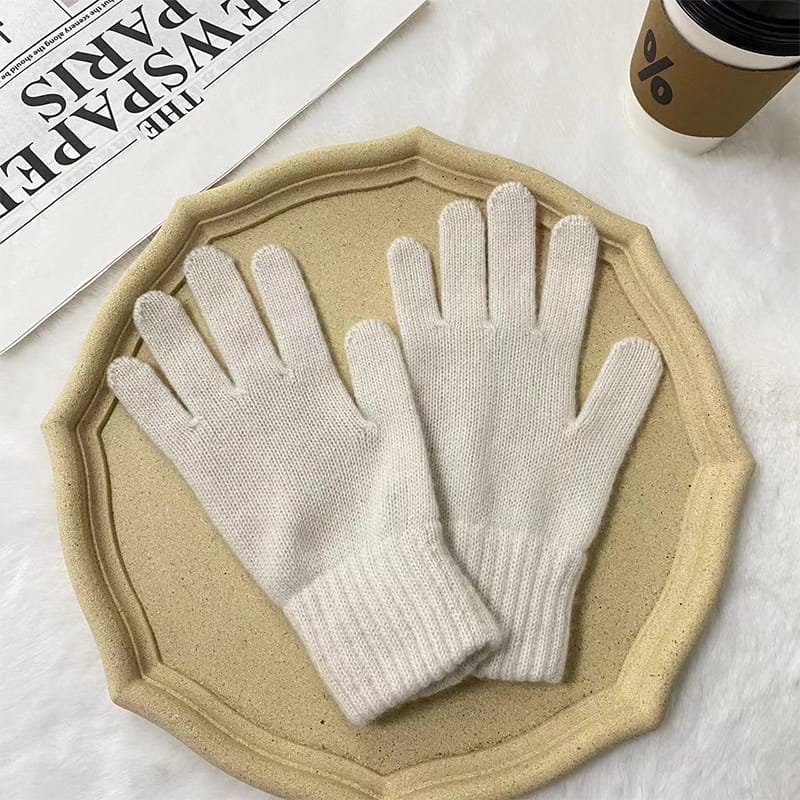 دستکش های پلی استر پشم گرم رنگ جامد